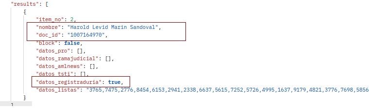 Resultado de consulta registraduría para Harold Levid Marín Sandoval confirmando datos coincidentes con el estado vigente